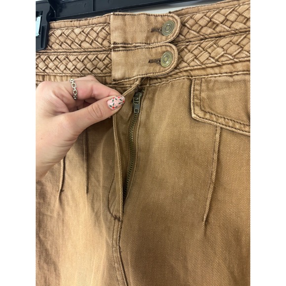 Free People Womens Tan Cargo A Line Mini Skirt Size 0 - Picture 2 of 8